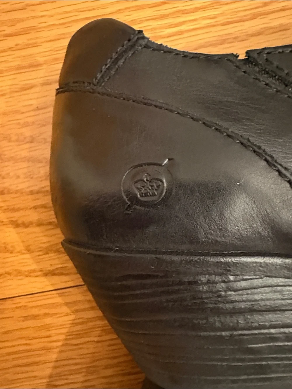 Born Black Leather Slip-On Western Booties